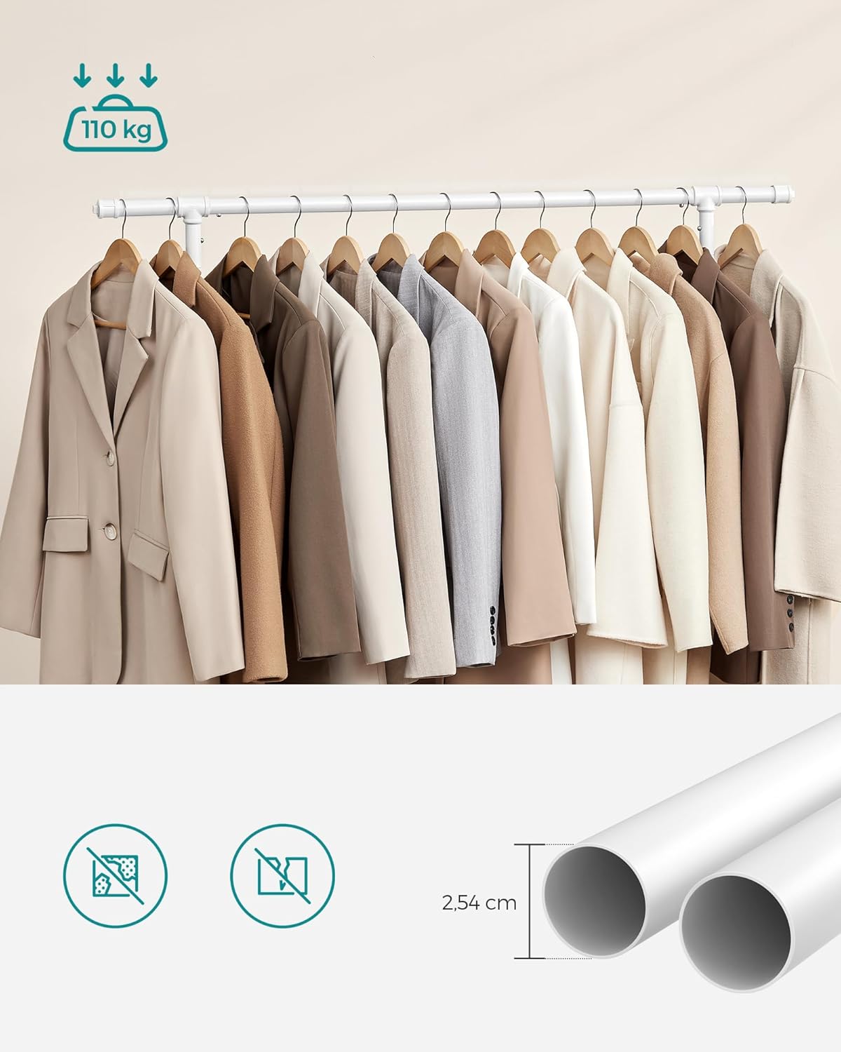 SONGMICS Clothes Rack HSR062W01V1