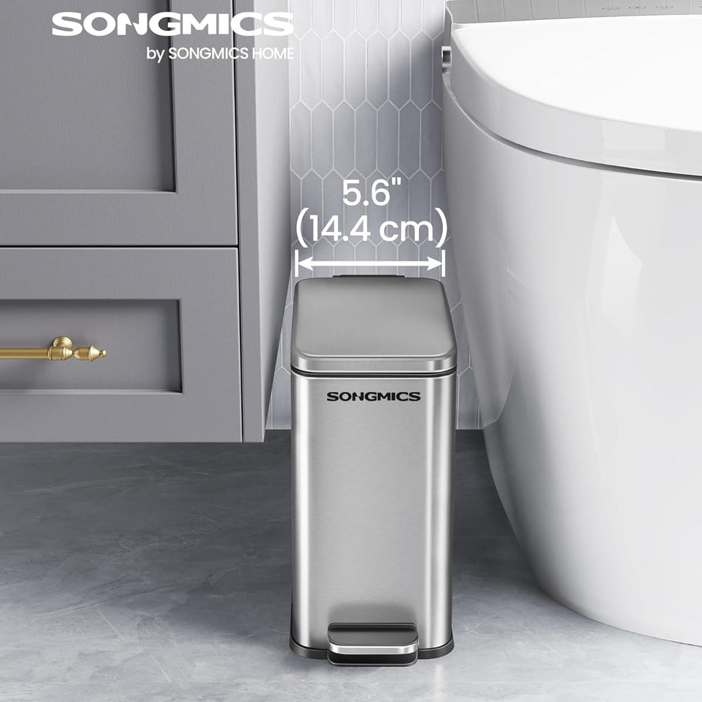 SONGMICS Bathroom Trash Can LTB560E05