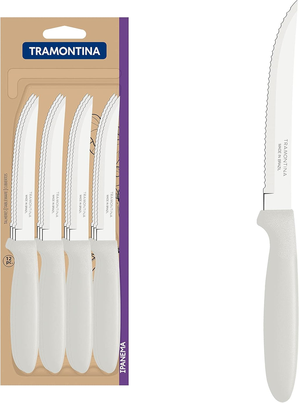 Tramontina Set of 12 Knives with Poly Handle