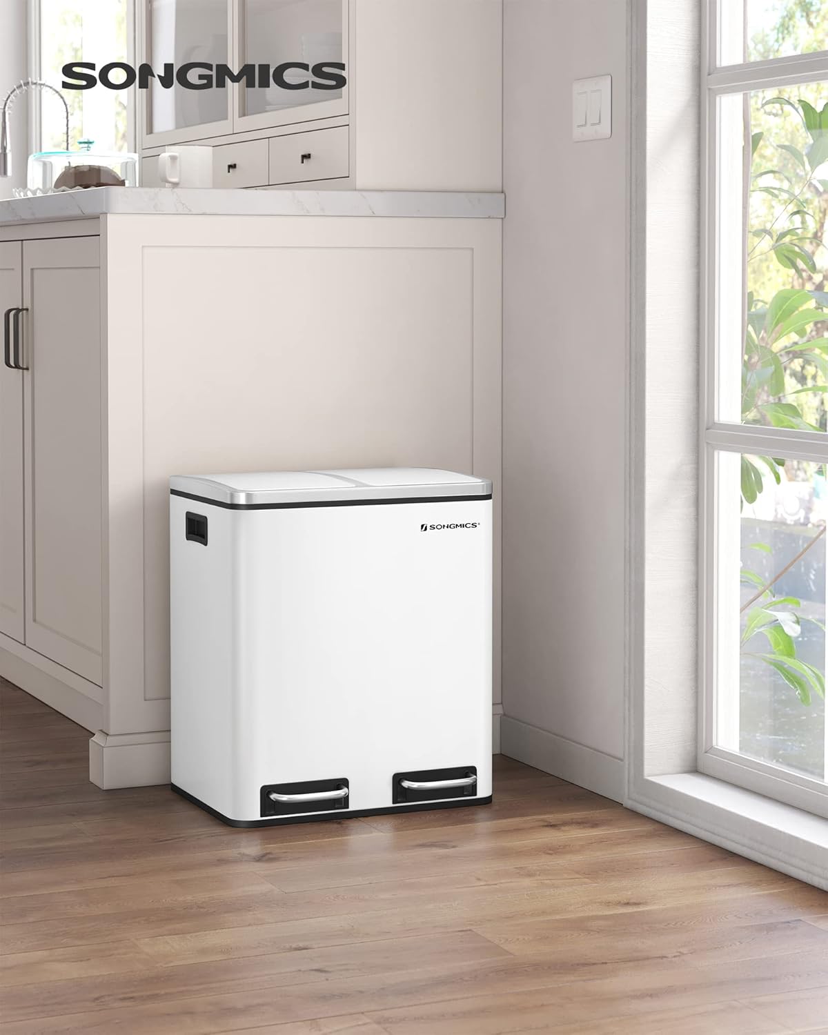 SONGMICS Kitchen Bin LTB30WT