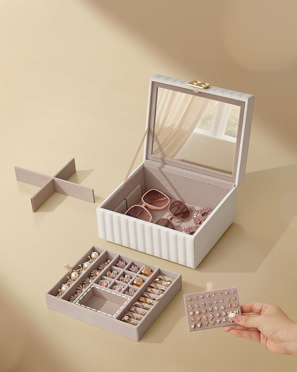 SONGMICS Jewellery Box JBC182W01