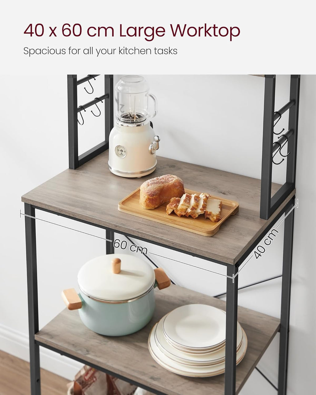 VASAGLE Kitchen Storage Rack KKS024B02