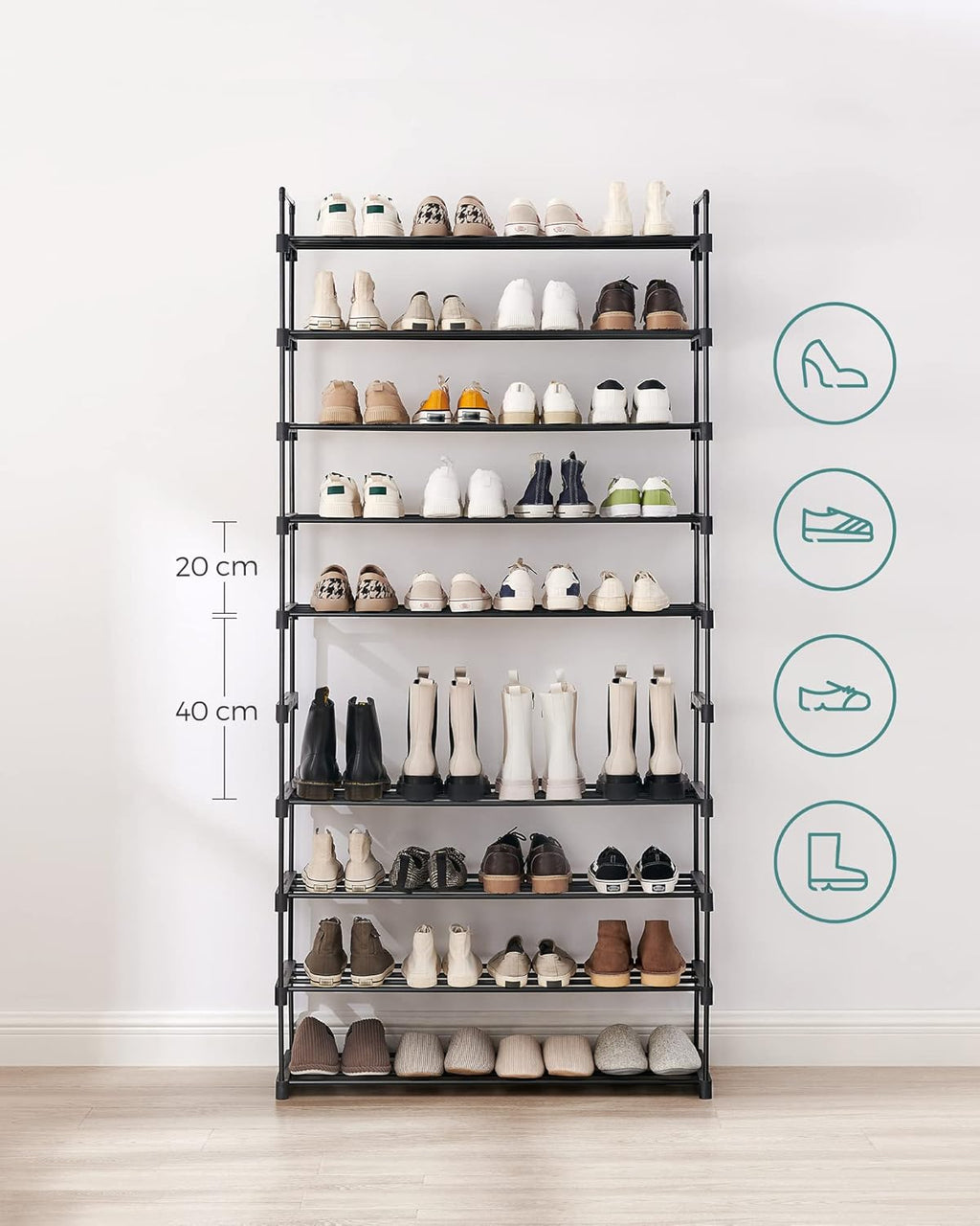 SONGMICS Shoe Rack LSA10BKV1