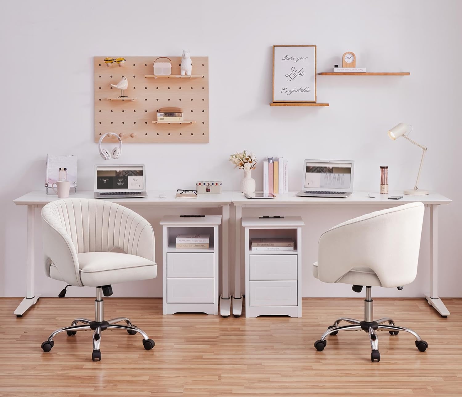 Yaheetech Velvet Vanity Desk Chair