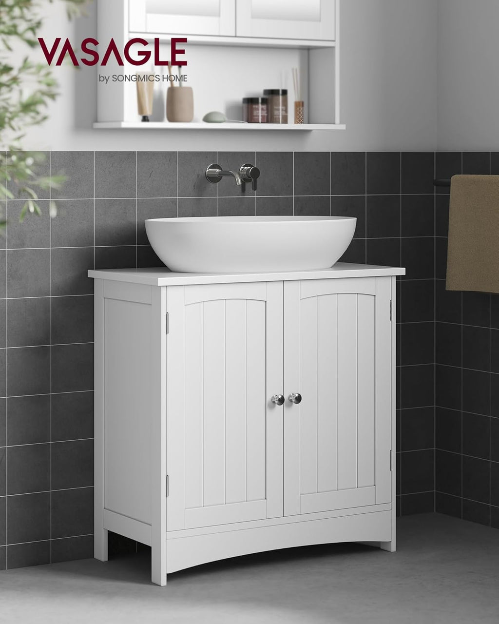 VASAGLE Under Sink Storage Cabinet BBC01WT