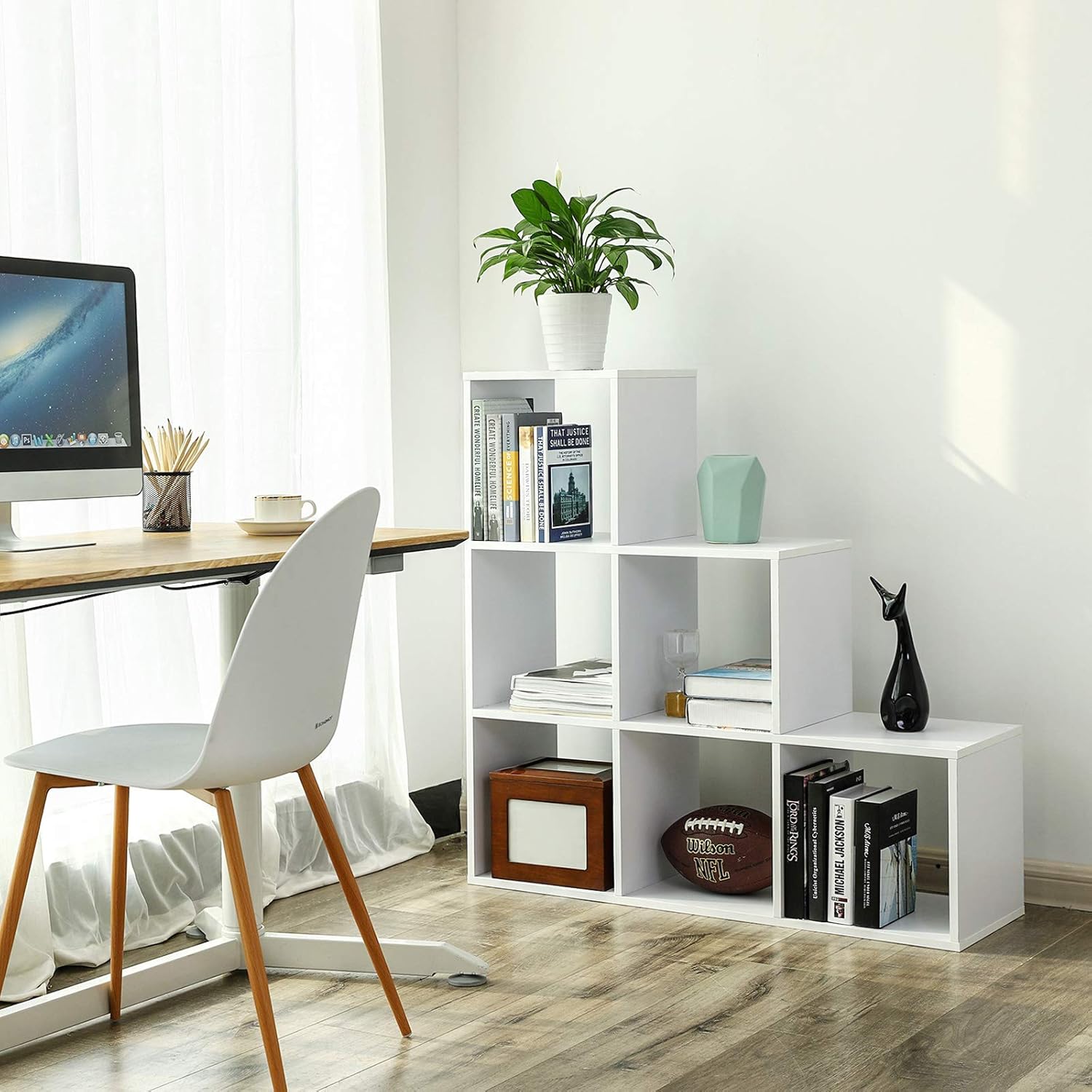 VASAGLE Stair Shelf LBC63WT