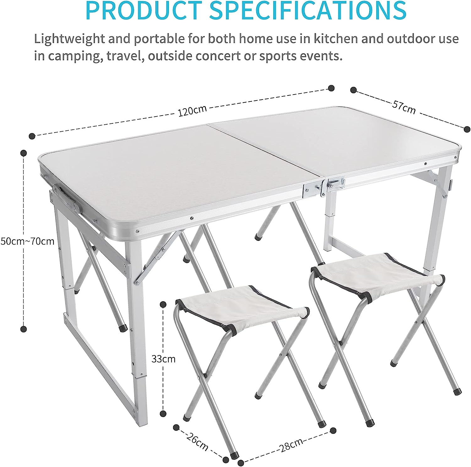 Camping Table Set with Chairs