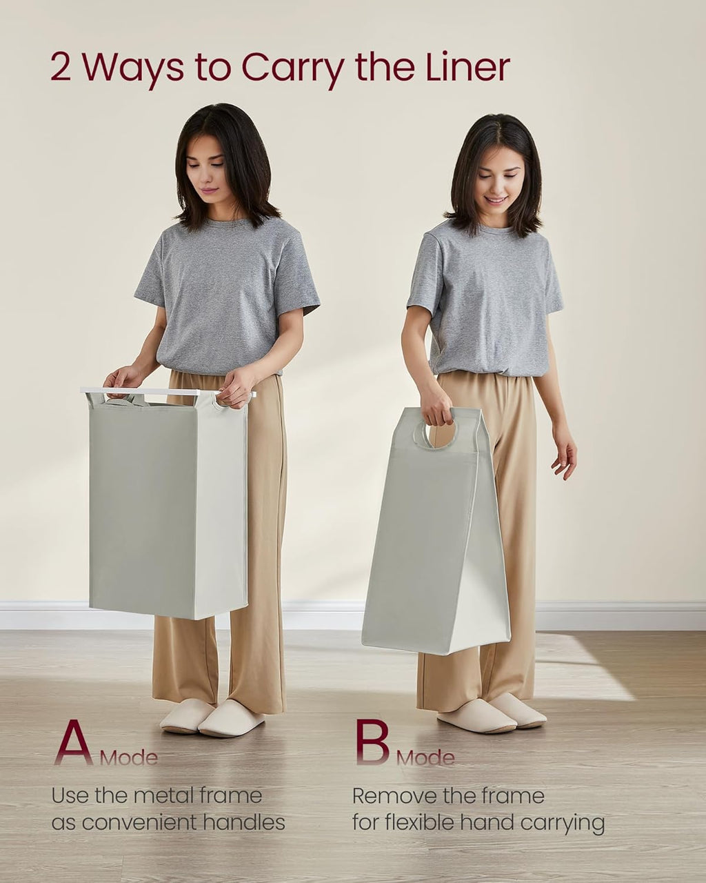 VASAGLE Laundry Basket BLH401W01