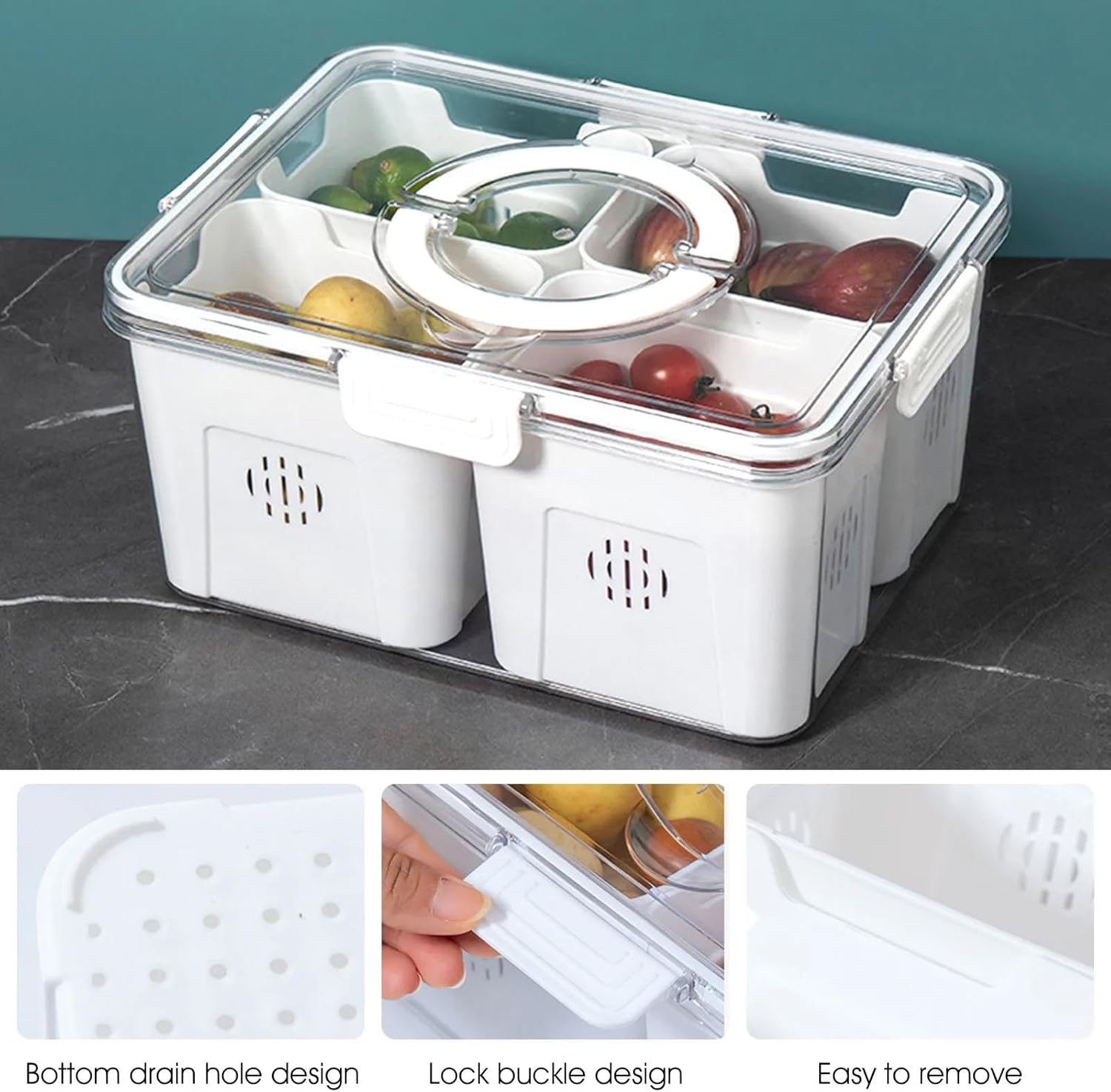 Divided Serving Tray with Lid