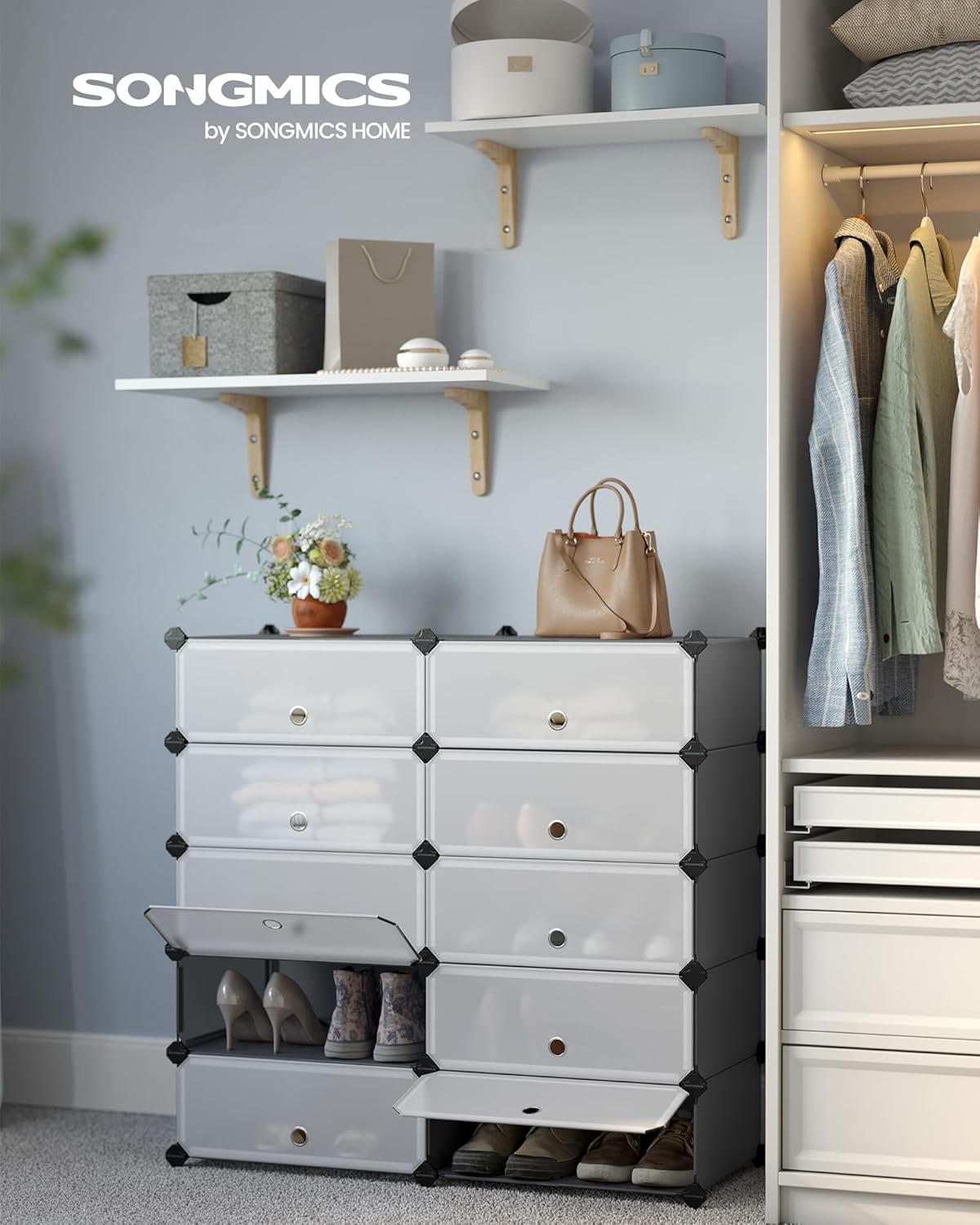 SONGMICS Interlocking Shoe Rack LPC010A01