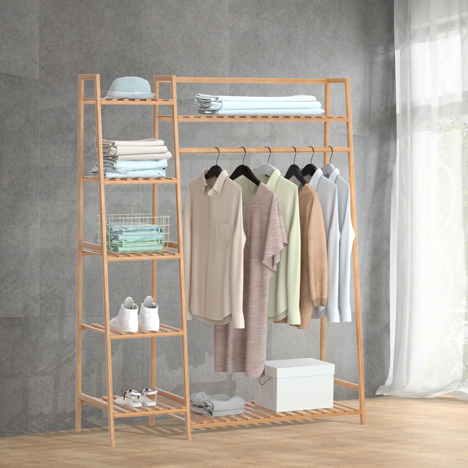 Bamboo Clothes Organizer