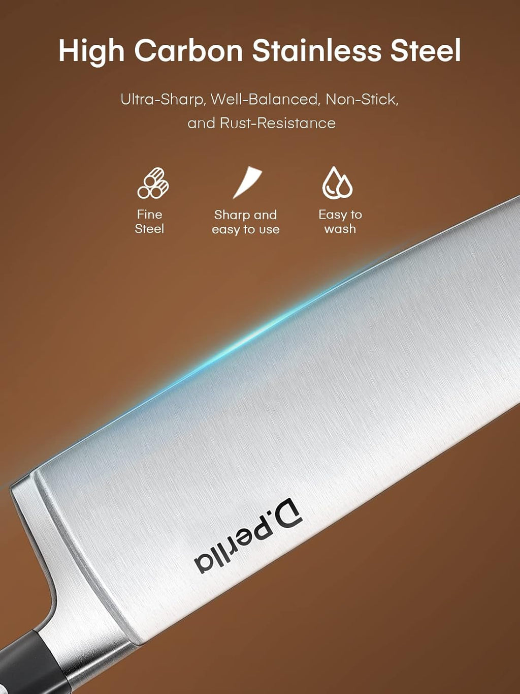 D.Perlla 6-Piece Kitchen Knife Set