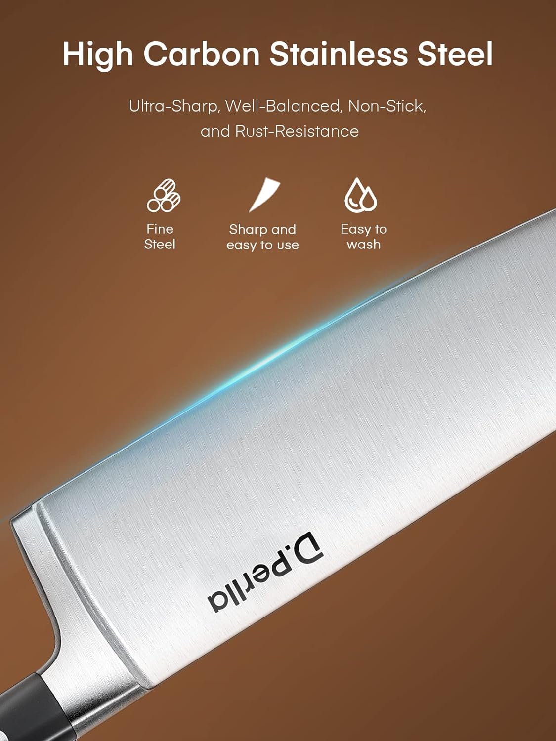 D.Perlla 6-Piece Kitchen Knife Set