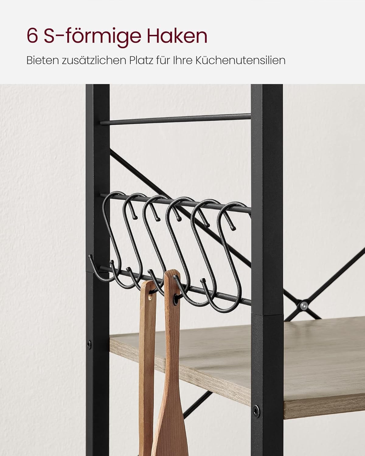 VASAGLE Kitchen Rack on Wheels KKS060B02