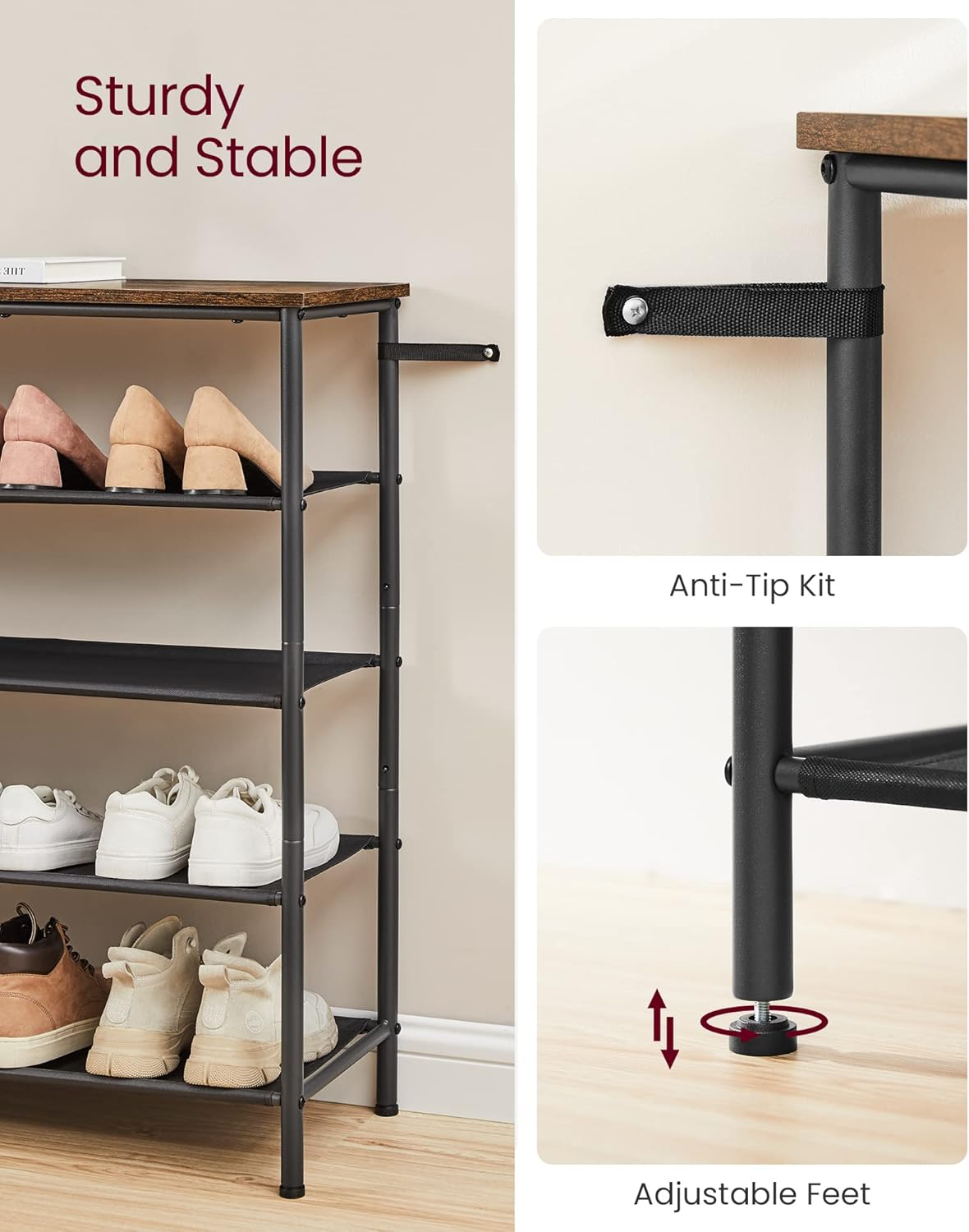 VASAGLE Shoe Rack LBS136B01