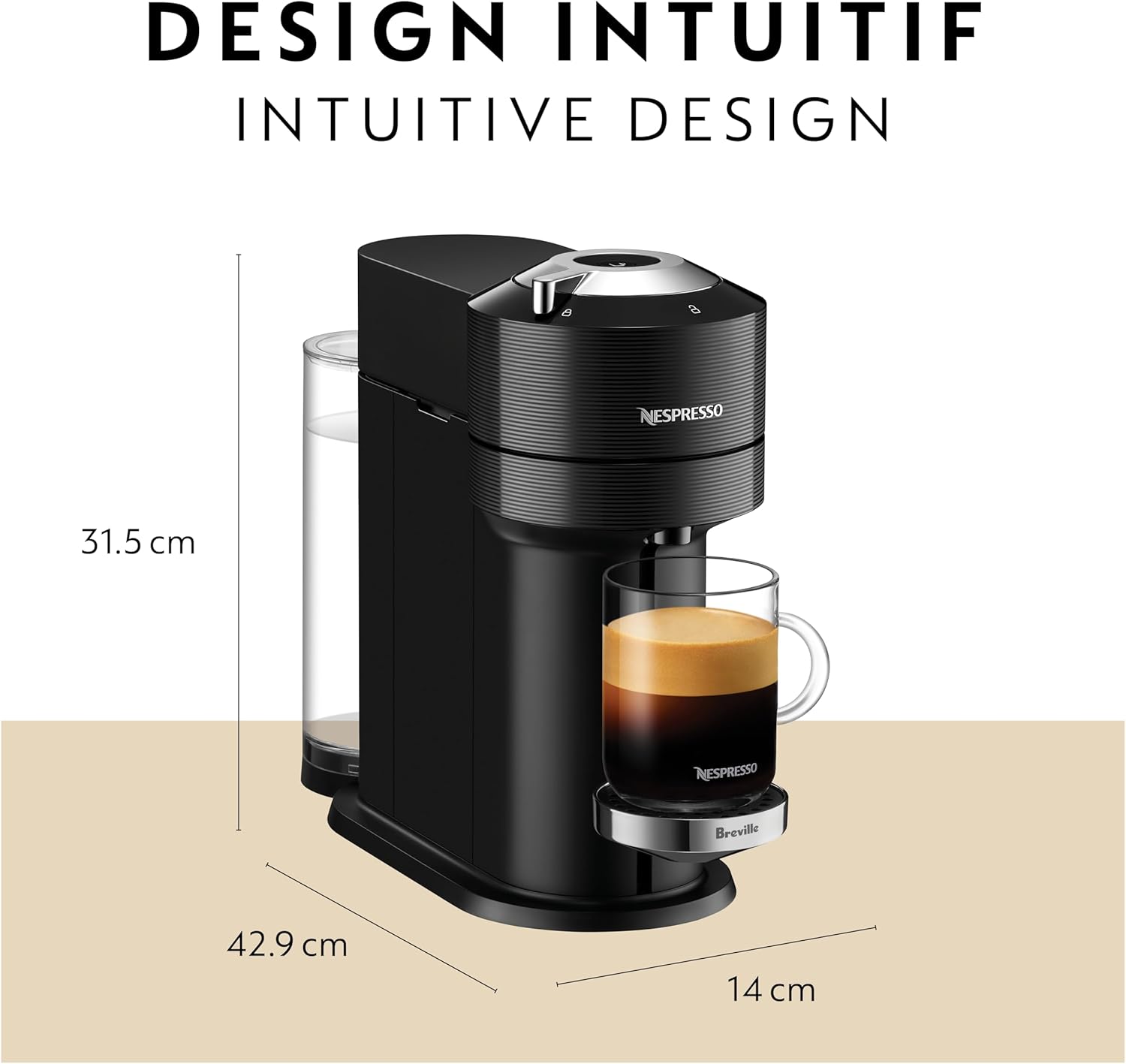 Nespresso Coffee and Espresso Maker with Aeroccino Milk Frother