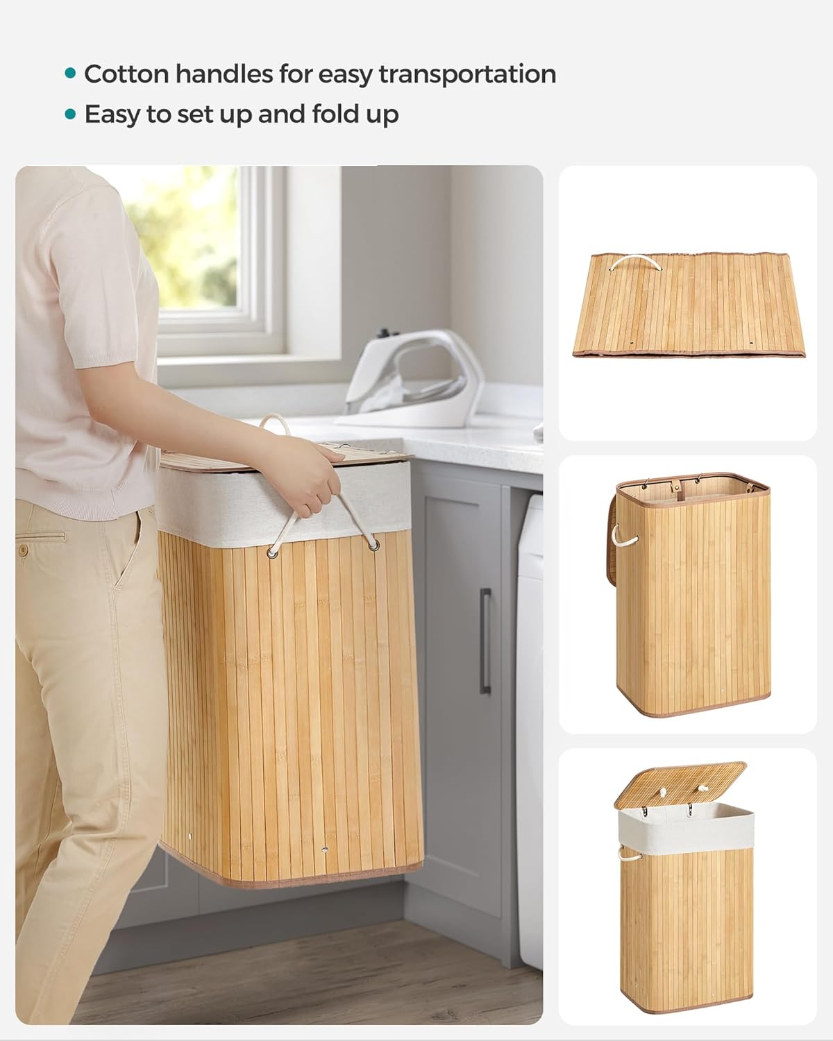 SONGMICS Laundry Basket LCB10Y