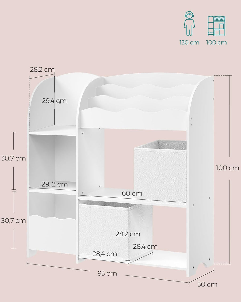 SONGMICS Kids Storage Shelf GKR042w01