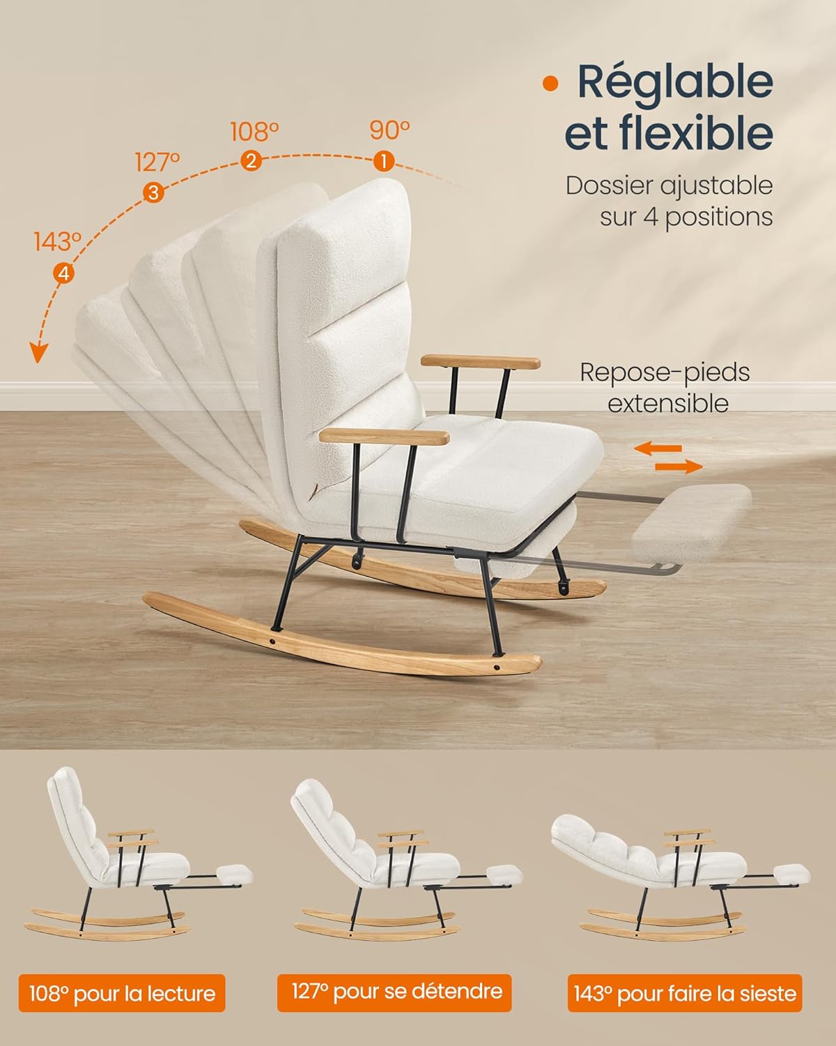 SONGMICS Rocking Chair LYY016W01
