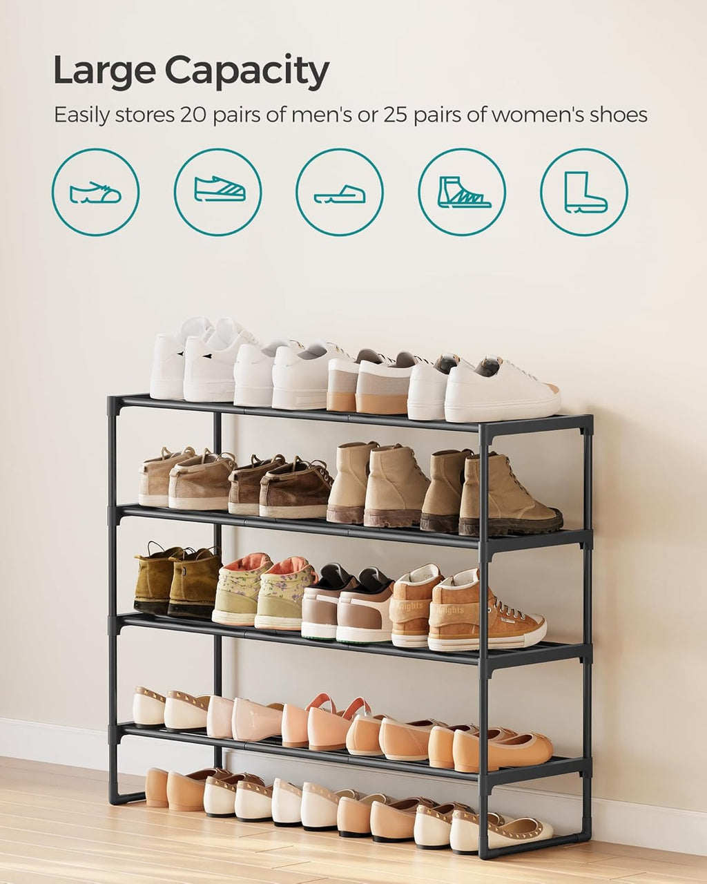 SONGMICS Shoe Rack LSA14BKV2