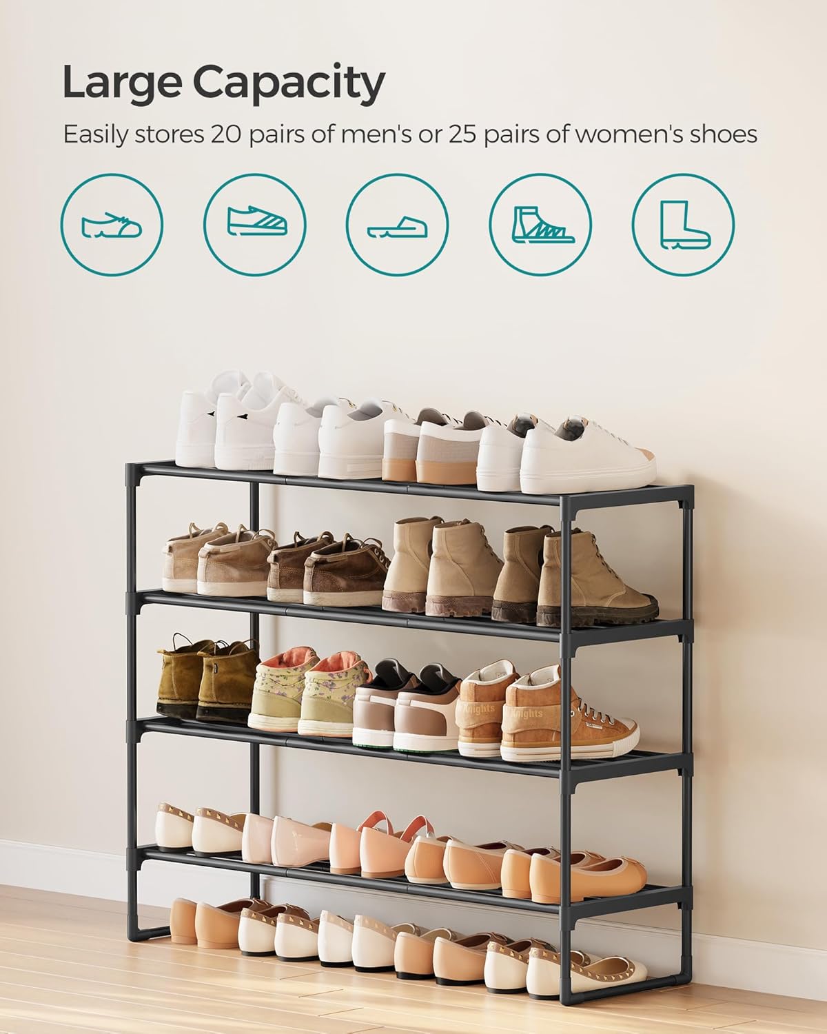 SONGMICS Shoe Rack LSA14BKV2