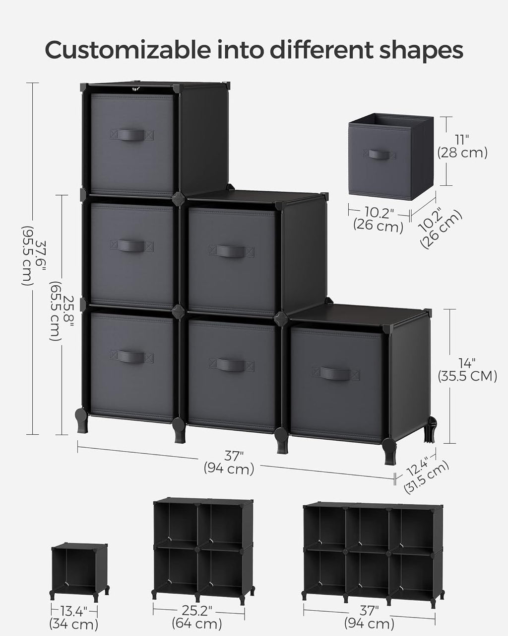 SONGMICS Cube Storage Organizer LPC062B01