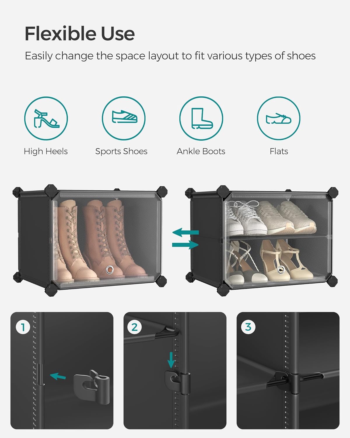 SONGMICS Interlocking Shoe Rack LPC035B01