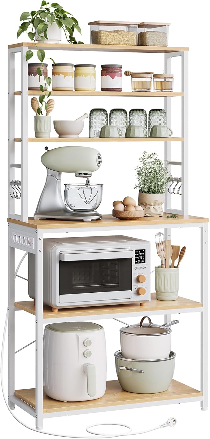 VASAGLE Kitchen Shelf with Sockets KKS119Y02