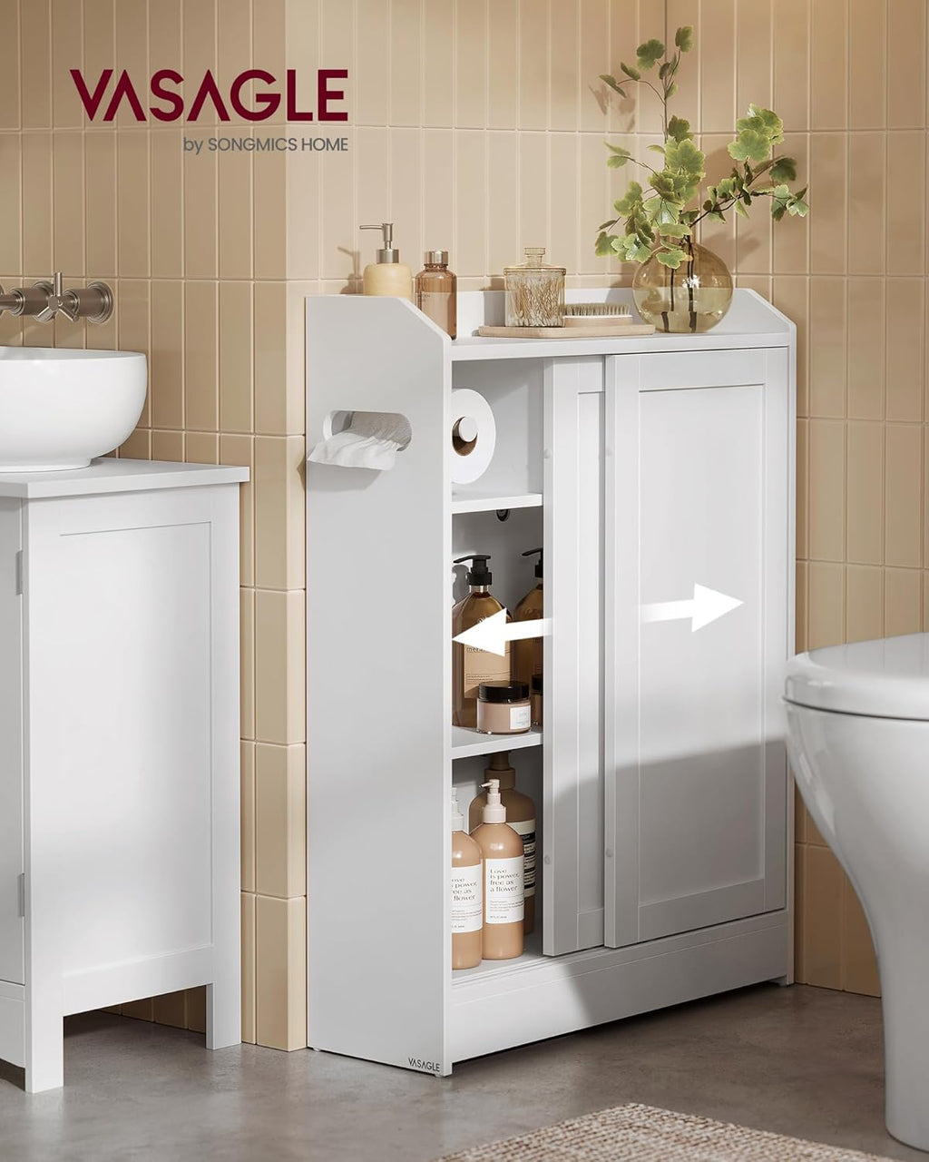 VASAGLE Bathroom Cabinet BBC752W01