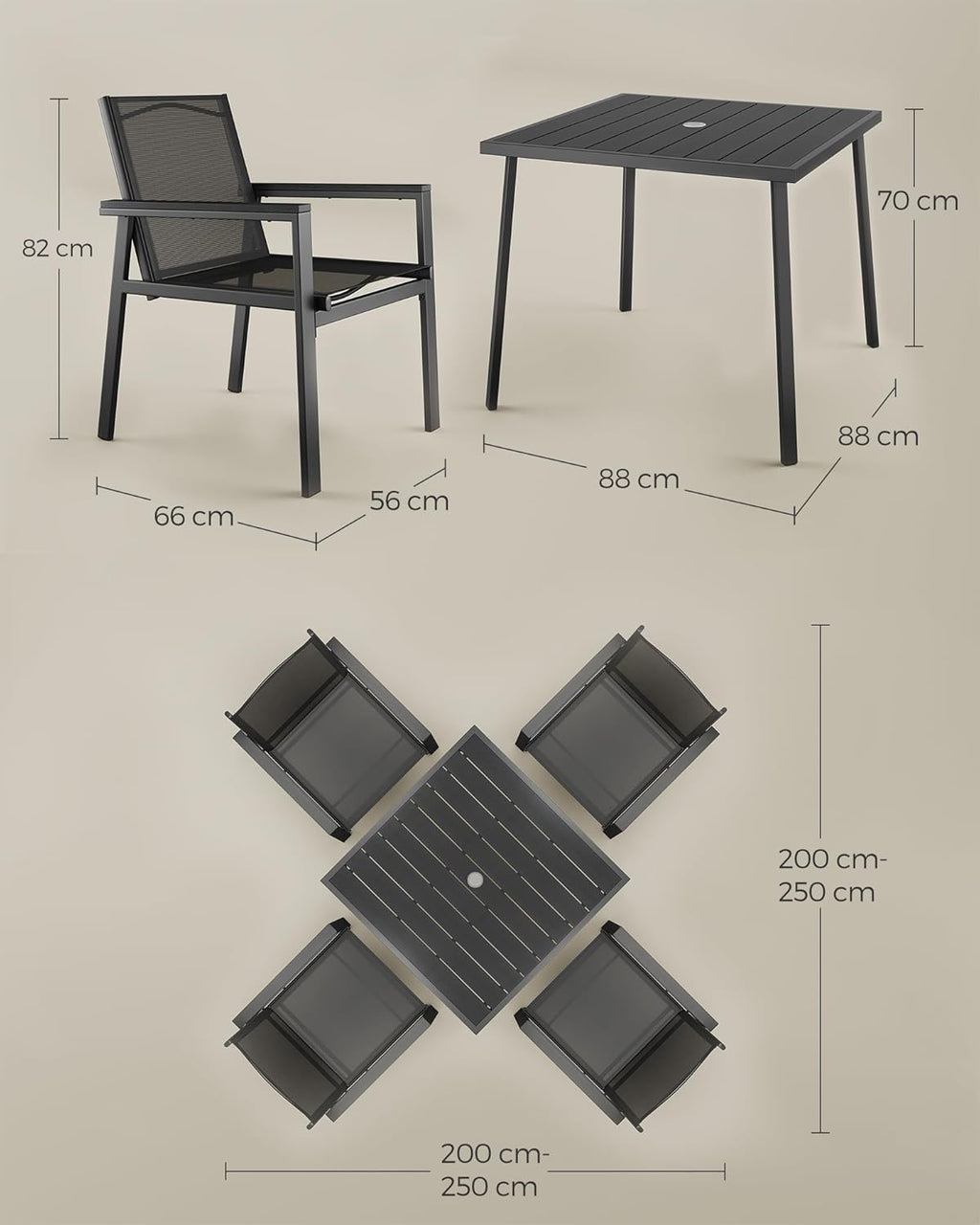 SONGMICS Garden Furniture Set GGF045G01