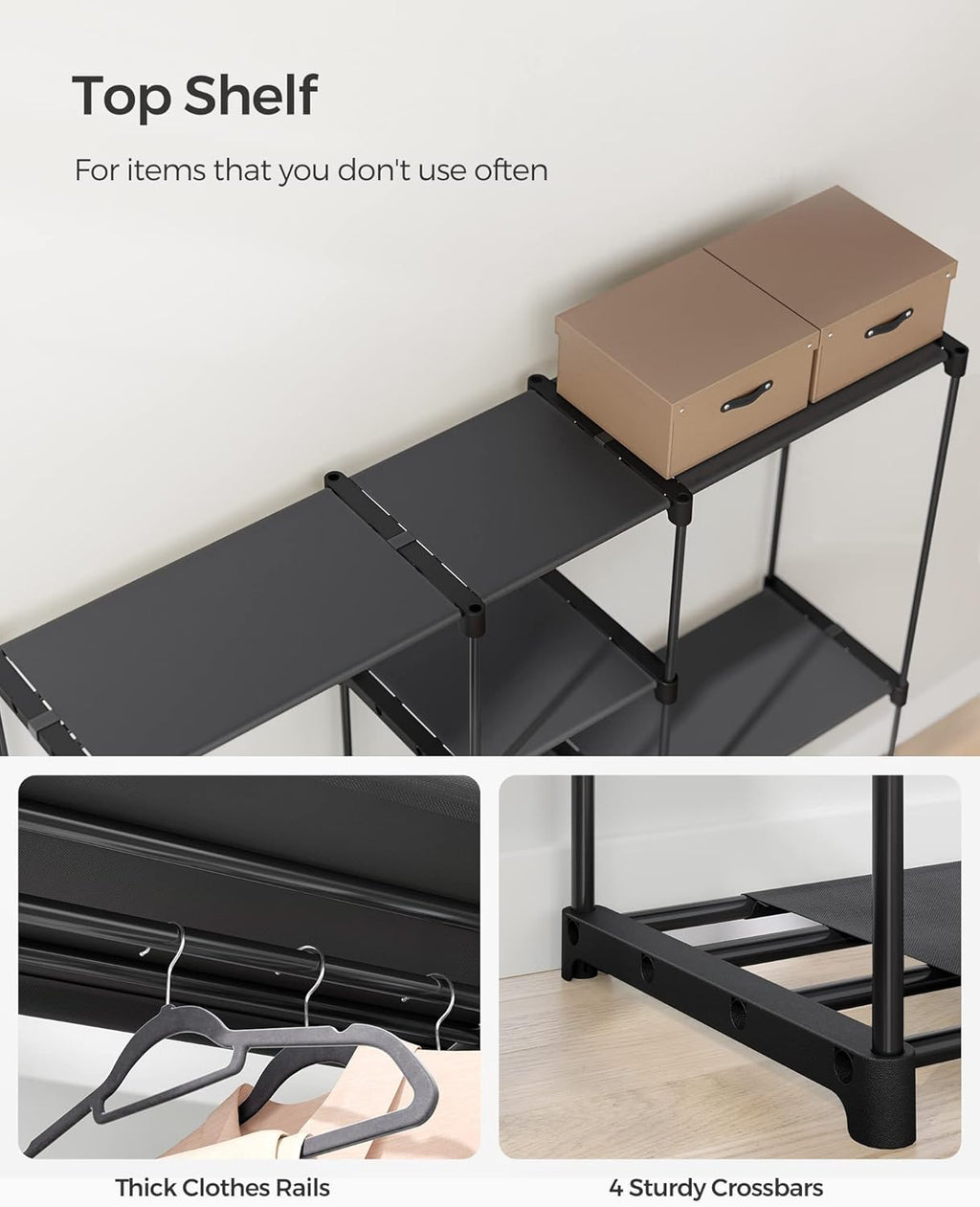 SONGMICS Portable Open Wardrobe RYG037B02