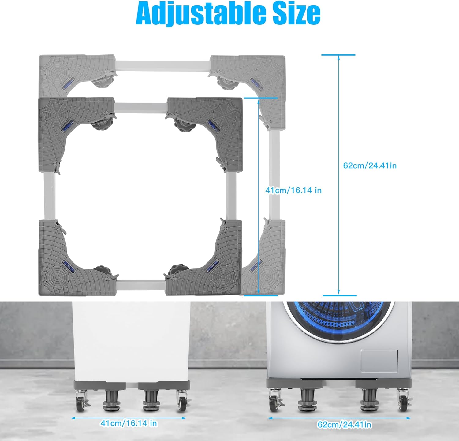 Washing Machine Stand with Wheels