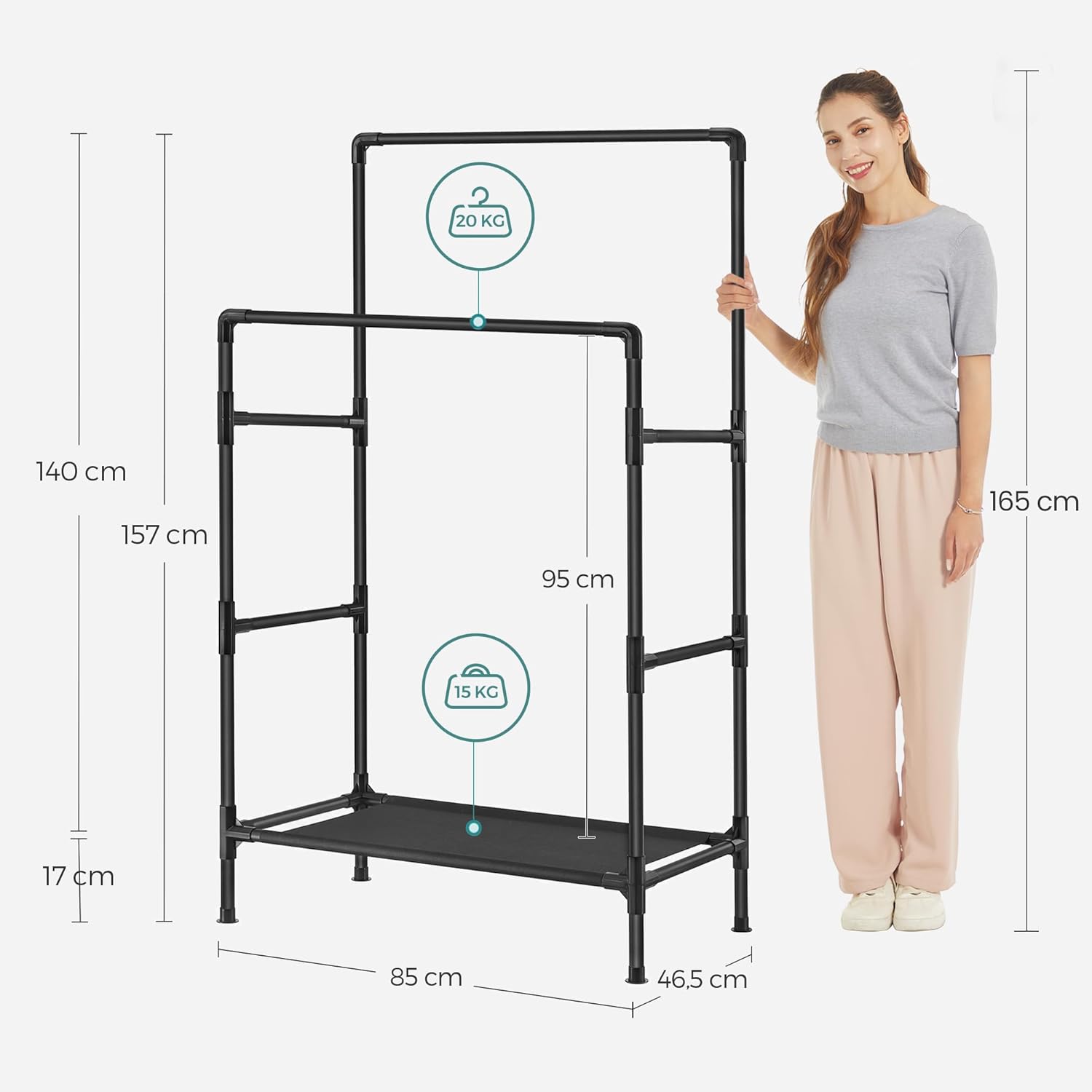 SONGMICS Clothes Rail RDR001B02