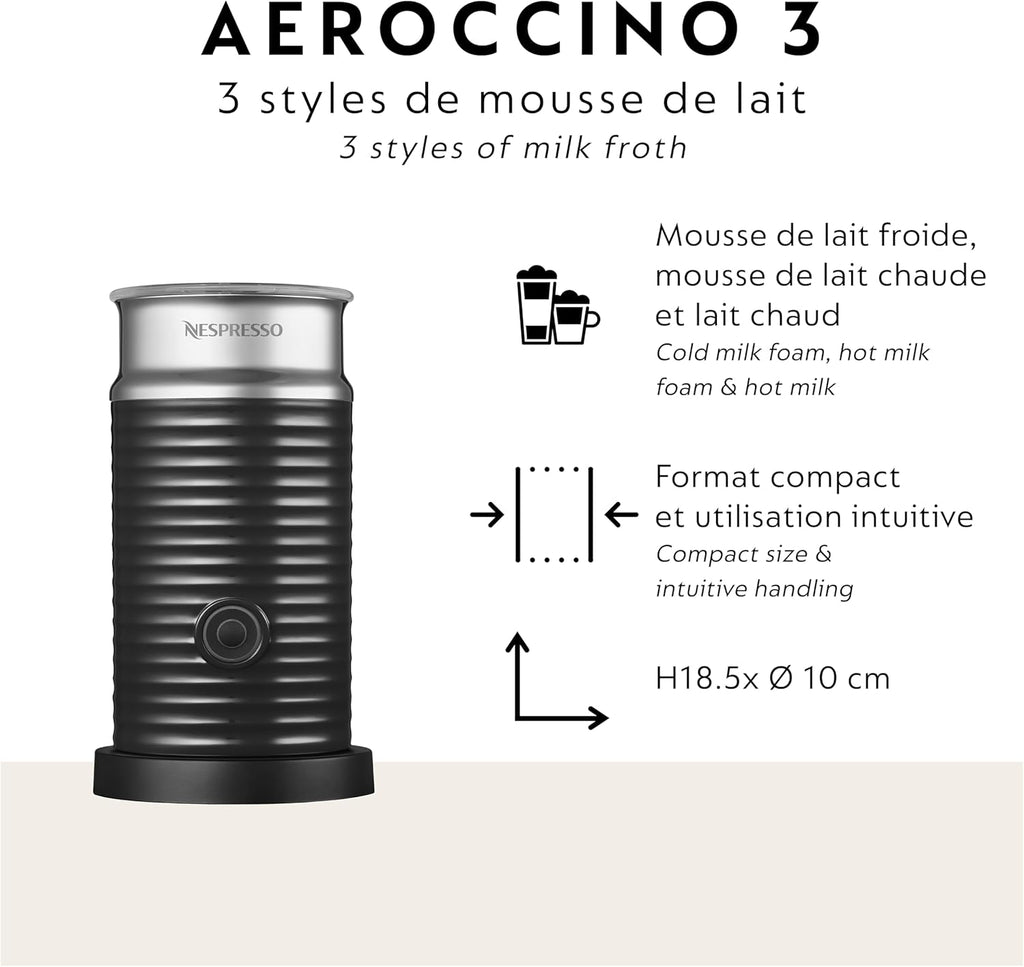 Nespresso Coffee and Espresso Maker with Aeroccino Milk Frother