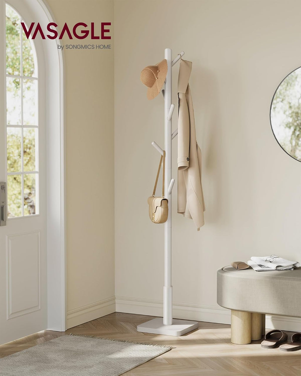VASAGLE Wooden Coat Stand RCR010K01