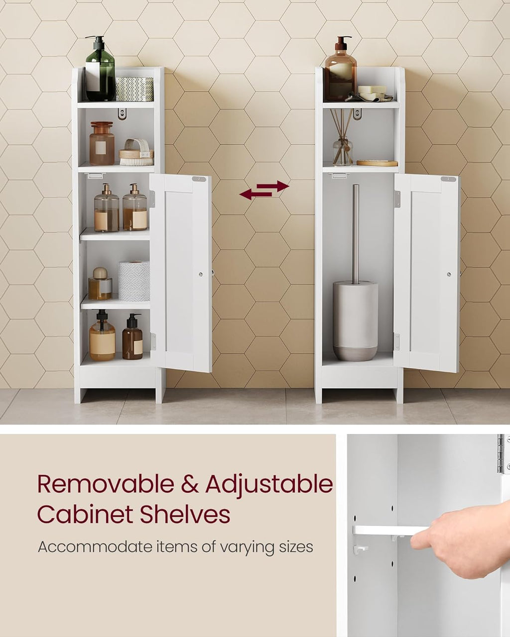 VASAGLE Corner Floor Cabinet BBC310W01