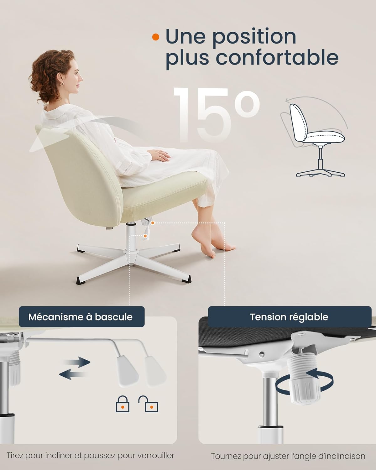 SONGMICS HOME Modern Style Ergonomic Office Chair