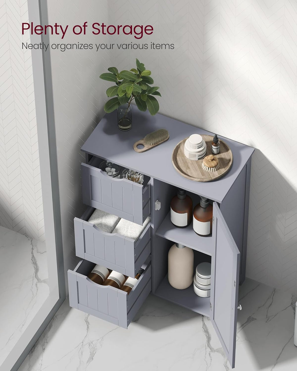VASAGLE Bathroom Floor Storage Cabinet BBC049G02