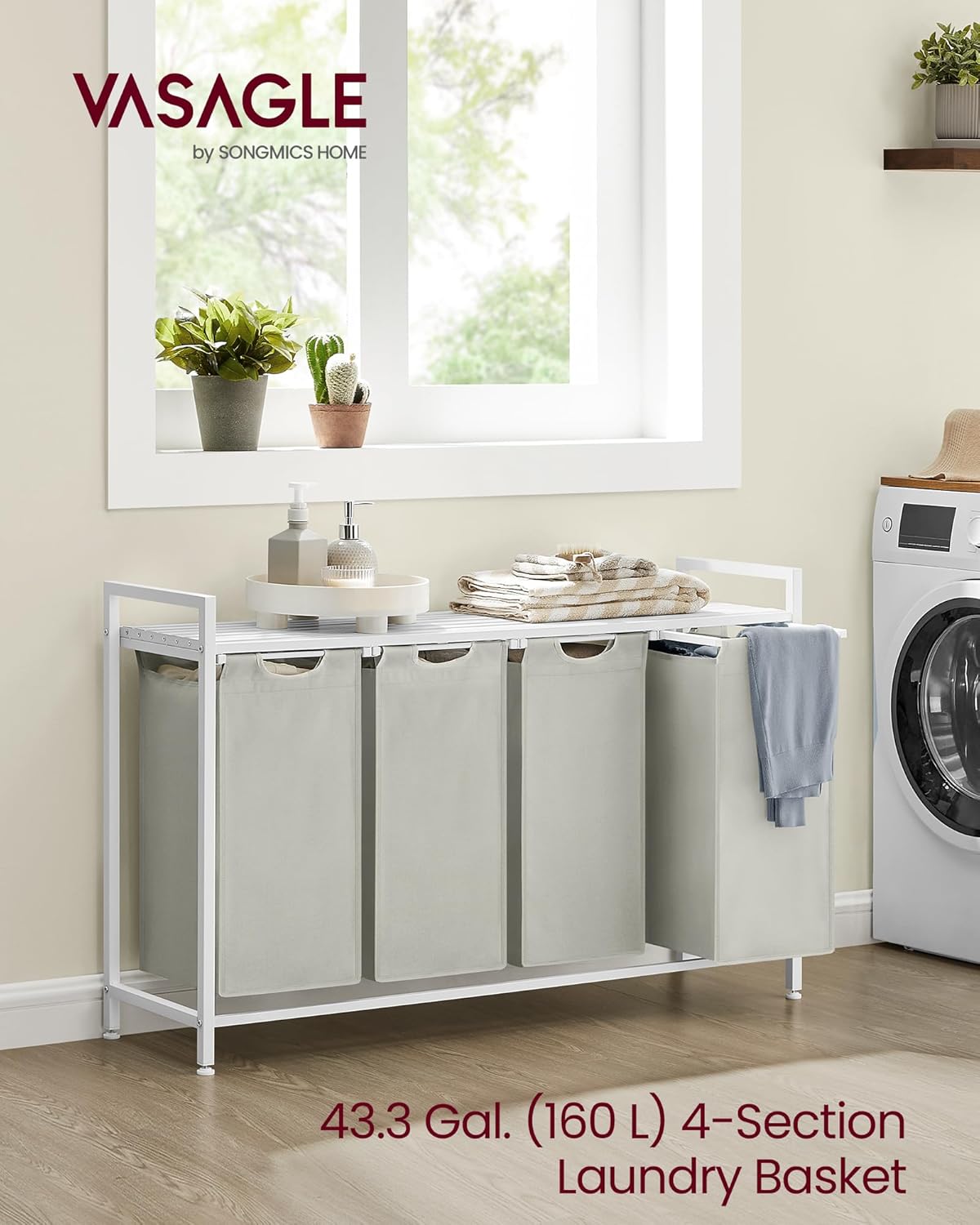 VASAGLE Laundry Basket BLH401W01