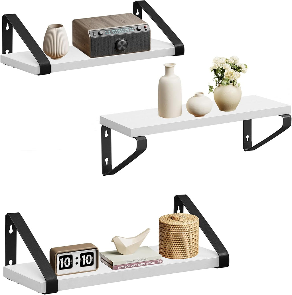 VASAGLE Set of 3 Wall Shelves LWS033B11