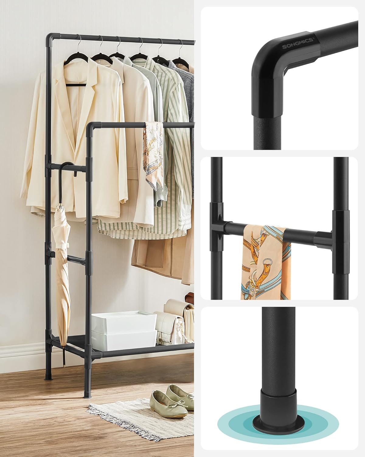 SONGMICS Clothes Rail RDR001B02