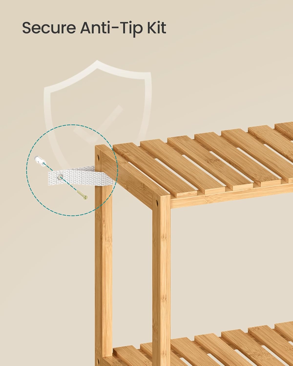 SONGMICS Bamboo Storage Shelf BCB33Y