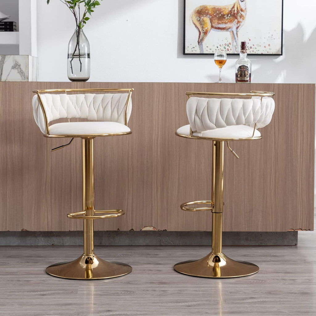 Set of 2 Modern Adjustable Barstools