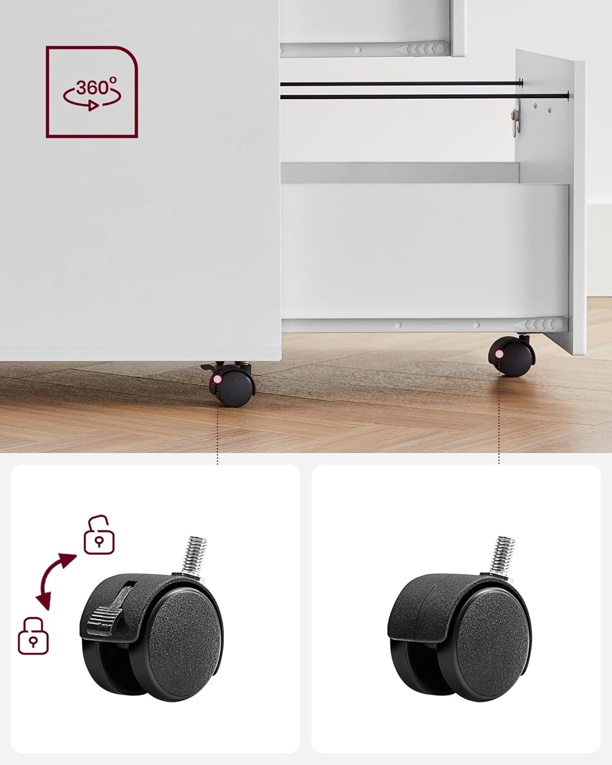 VASAGLE Small Storage Cabinet LCD022T46V1