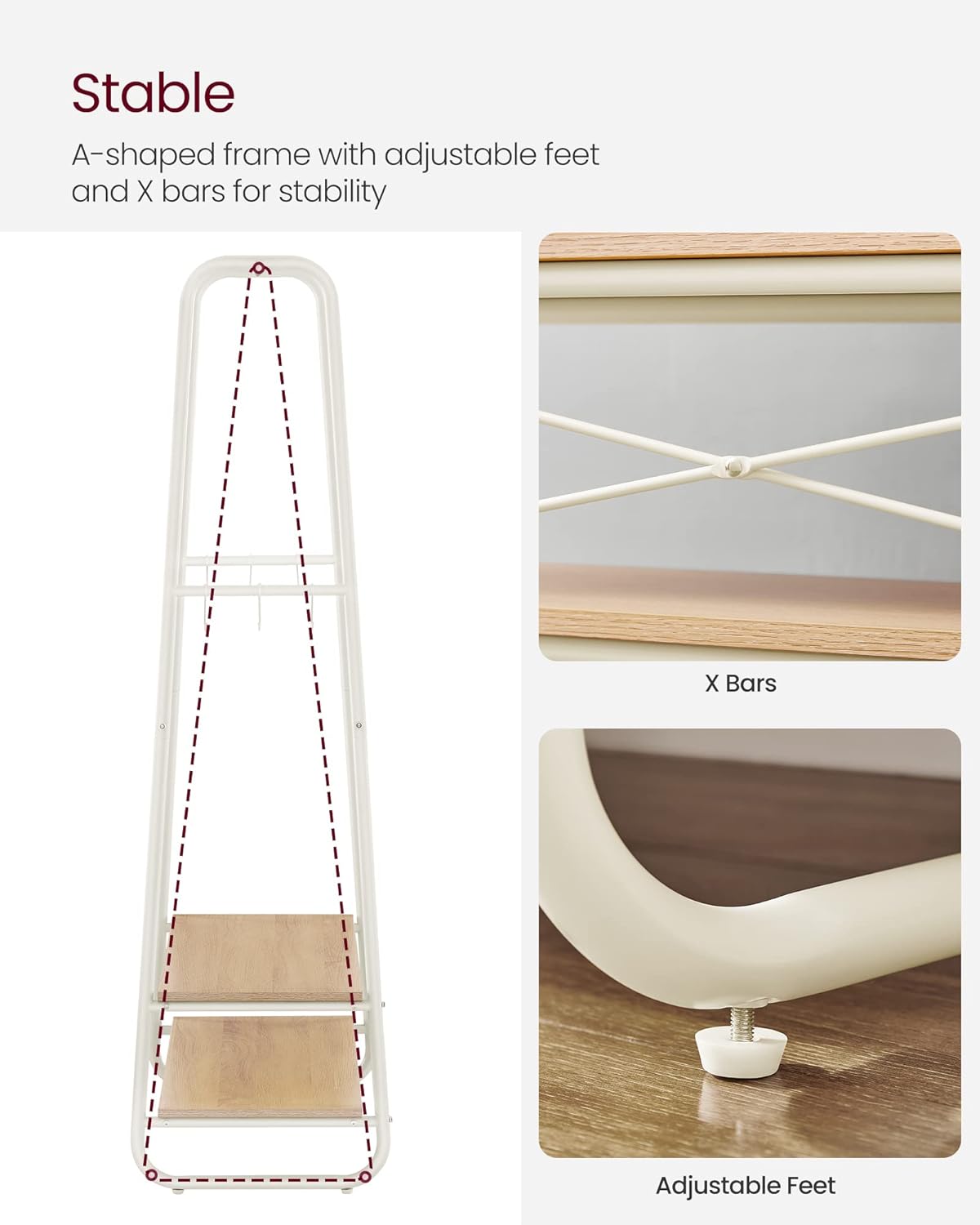 VASAGLE Clothes Rail RGR112W09