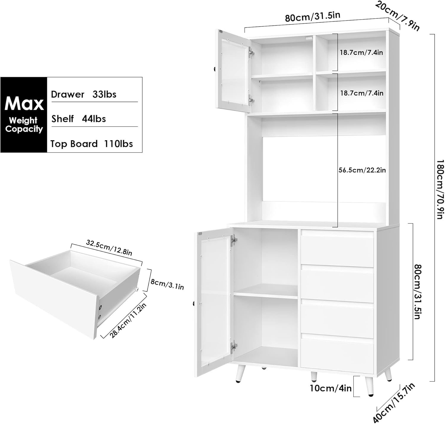 Storage Cabinet with Large Countertop