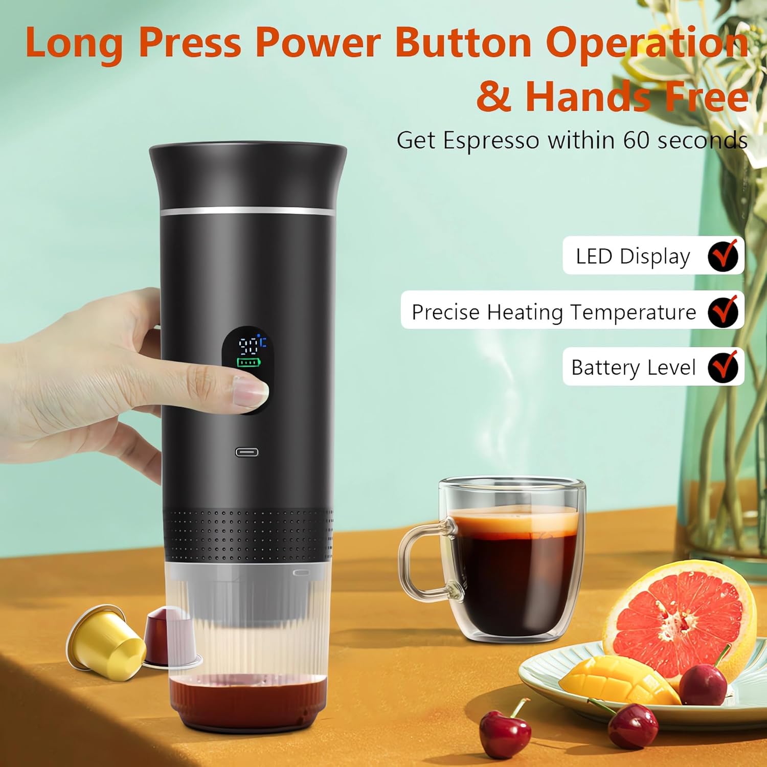 3-in-1 Portable Coffee Maker with Self-Heating