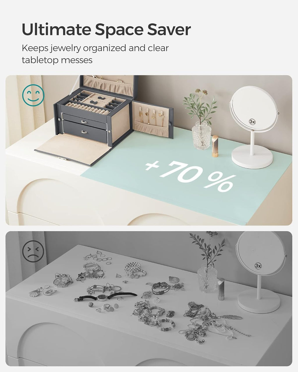 SONGMICS Jewellery Box JBC121G01