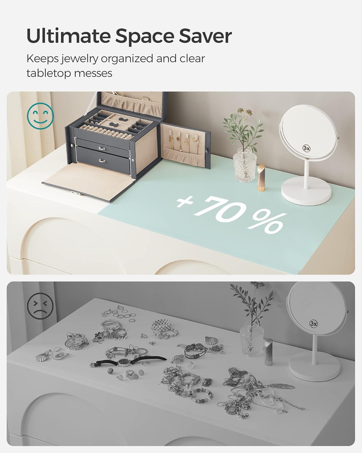 SONGMICS Jewellery Box JBC121G01