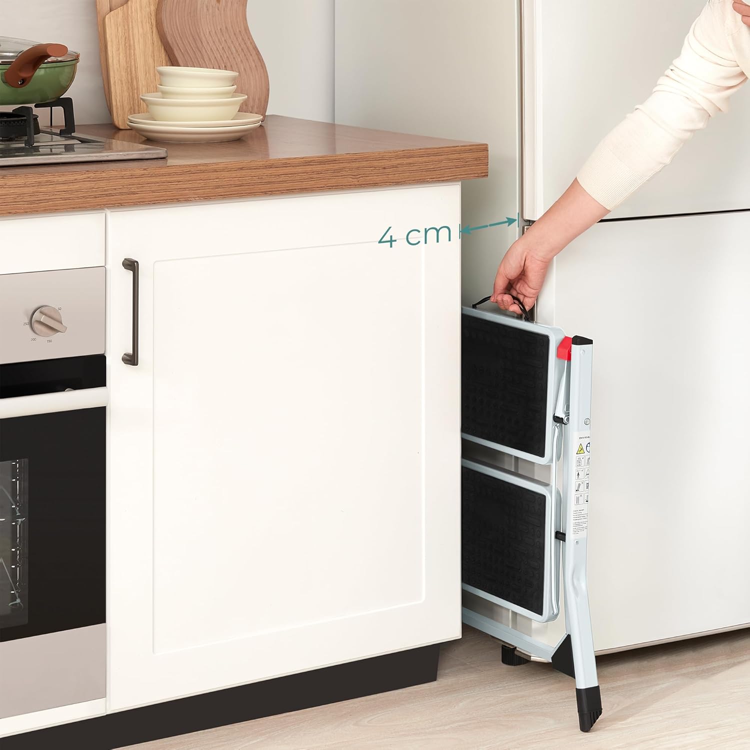 SONGMICS 2 Step Ladder GSL02WT